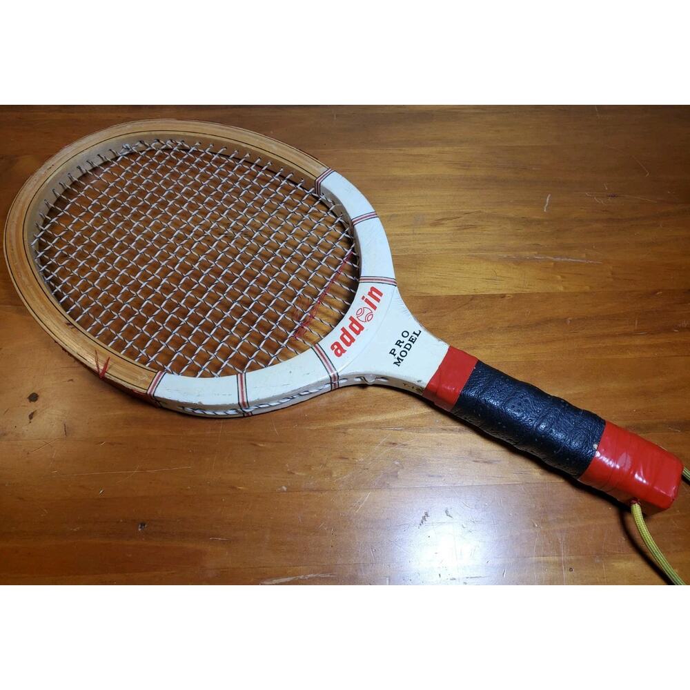 Vintage Wood Racquetball Racquet "Add In" Brand Taiwan Pro Series #T-1205 RARE